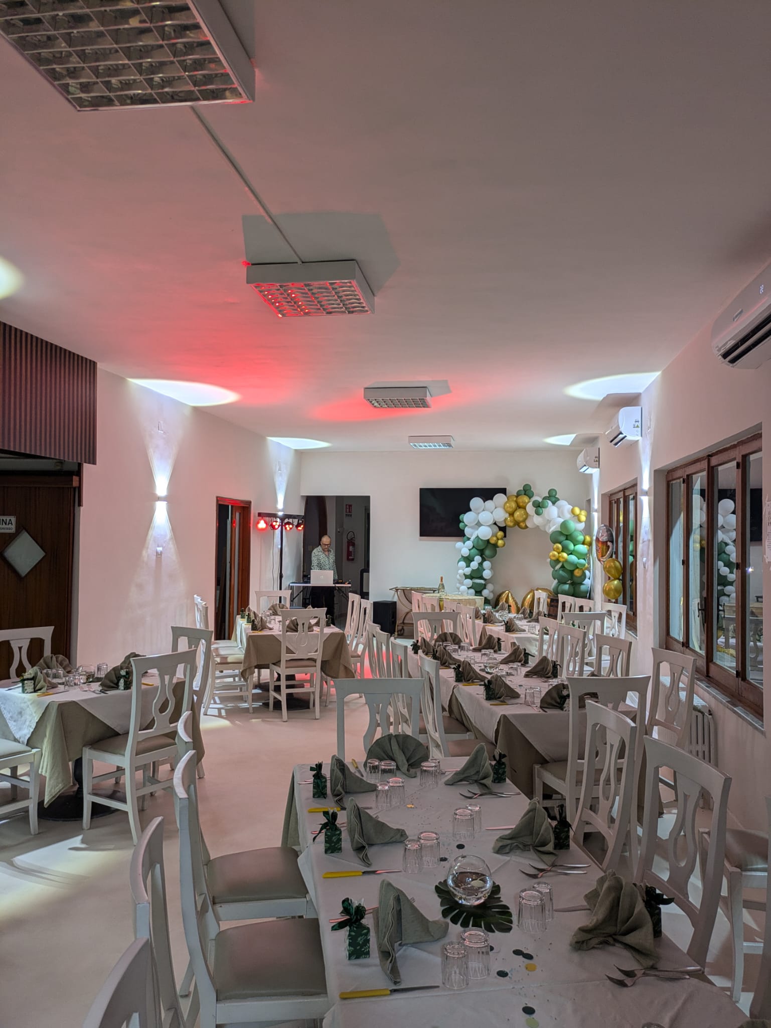 Sala allestita per evento privato al ristorante La Briglia